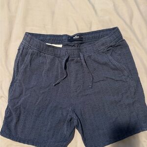 Hollister Men's Dark Blue Drawstring Hybrid Shorts
